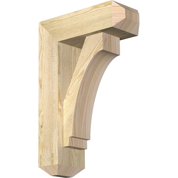 Ekena Millwork Imperial Craftsman Rough Sawn Bracket w/ Offset Brace, Douglas Fir, 6"W x 16"D x 24"H BKT0604X16X24IMP04RDF - main